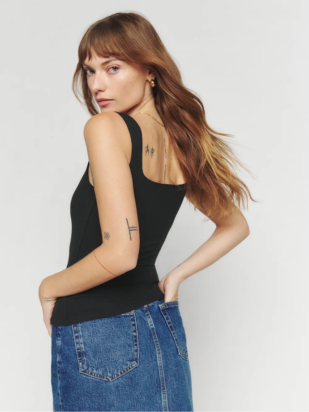 Reformation Ossie Knit Tank Black - Size XS - Picture 3 of 7